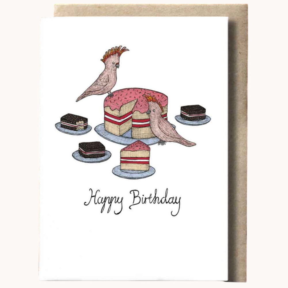 Cockatoo Birthday Card