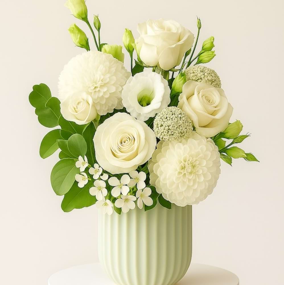White Flower Pot 
