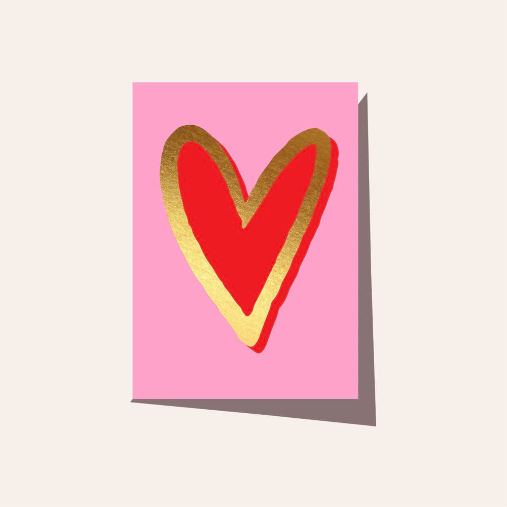 Gold Heart Card