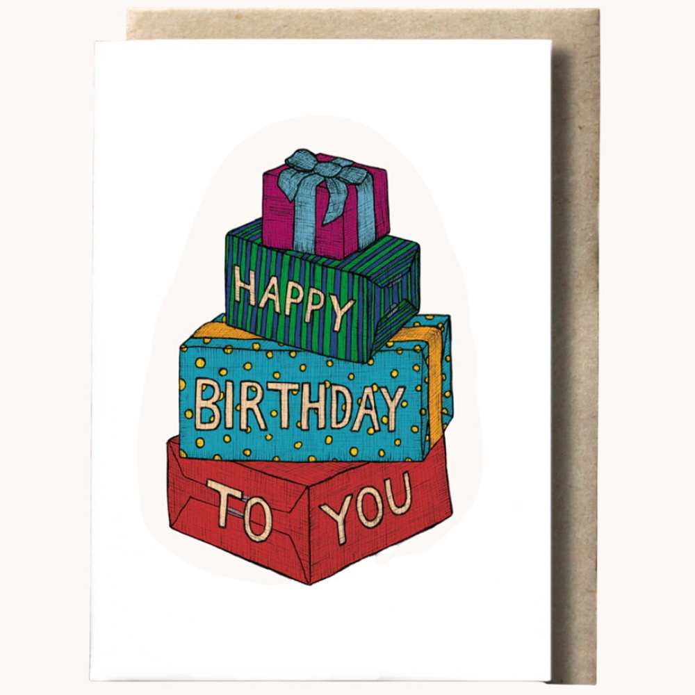 Stack Of Presents Card